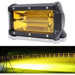 5 inch 18W 24 LED Waterproof IP67 Two Bar Modified Off-road Lights Spotlight Light Car Work Lights  DC 9-48V(Yellow Light)