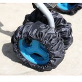 Household Dust-proof And Dirty-proof Wheel Cover Baby Wheel Cover  Size:L(Black)