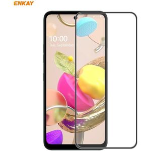 For LG K42 / K52 / K62 ENKAY Hat-Prince Anti-drop Full Glue Tempered Glass Full Screen Film Anti-fall Protector