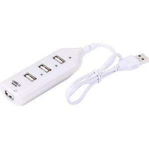 4 Ports USB 2.0 HUB  Cable Length: 30cm (Beige + White)