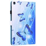 For Samsung Galaxy Tab A 10.1 2019 SM-T515 / SM-T510 Animal Pattern Horizontal Flip Leather Case with Holder & Card Slots & Photo Frame(Blue Butterfly)