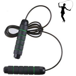 Weight-bearing Bearing Steel Wire Rope Skipping Fitness Equipment Sports Goods  Rope Length: 2.8m(Black Green)