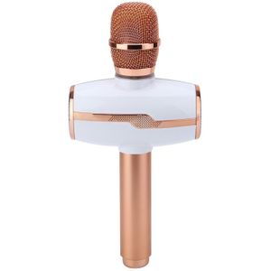 H9 High Sound Quality Handheld KTV Karaoke Recording Colorful RGB Neon Lights Bluetooth Wireless Condenser Microphone  For Notebook  PC  Speaker  Headphone  iPad  iPhone  Galaxy  Huawei  Xiaomi  LG  HTC and Other Smart Phones (Rose Gold)