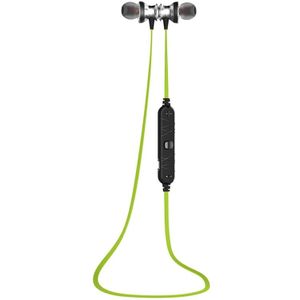 AWEI A980BL Wireless Sport Bluetooth Magnetic Earbud Stereo Earphone with Wire Control + Mic  Support Handfree Call  for iPhone  Samsung  HTC  Sony and other Smartphones(Green)