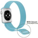 For Apple Watch Series 6 & SE & 5 & 4 40mm / 3 & 2 & 1 38mm Milanese Loop Magnetic Stainless Steel Watchband(Turquoise)