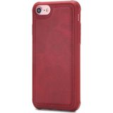 For iPhone 7 / 8 Magnetic Shockproof PC + TPU + PU Leather Protective Case(Red)