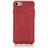 For iPhone 7 / 8 Magnetic Shockproof PC + TPU + PU Leather Protective Case(Red)