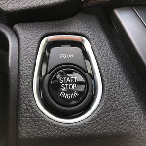 Car Engine Start Key Push Button Cover for BMW G / F Chassis  with Start and Stop (Black)