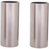 2 STUKS Rvs Gitaar Slide Tube Folk Slide Block  Maat: 70mm (Zilver)