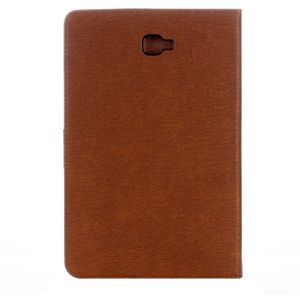 For Galaxy Tab A 10.1 (2016) / P580 Butterflies Love Flowers Embossing Horizontal Flip Leather Case with Holder & Card Slots & Wallet(Brown)
