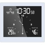 TS-WP10-W Waterproof Bathroom Wall Clock Timer Household Thermometer Hygrometer(White)