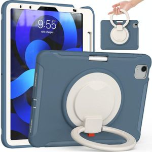 Shocproof Silicone + PC Protective Case with 360 Degree Rotation Foldable Handle Grip Holder & Pen Slot For iPad Air 4 10.9 / Pro 11 2021 / 2020 / 2018(Cornflower Blue)