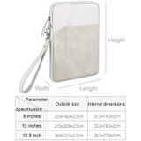 For 8 inch or Below Tablet ND00S Felt Sleeve Protective Case Inner Carrying Bag(Light Grey)