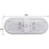 D4347 10-24V 6-7W 4000-4500K 560LM RV Yacht 48 PCS LED Lamps Dome Light Ceiling Lamp  with Independent Switch Control