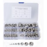 220 PCS Car 304 Stainless Steel Hexagon Socket Screws Assortment Kit M2-M12