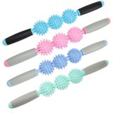 Yoga Health Care Triple Hedgehog Balls Neck Leg Hand Muscle Massage Stick(Blue)