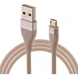 Nylon Weave Style USB to Micro USB Data Sync Charging Cable  Cable Length: 1m  For Galaxy  Huawei  Xiaomi  LG  HTC and Other Smart Phones (Gold)