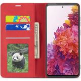 For Samsung Galaxy S20 FE Forwenw Dream Series Magnetic Oil Edge Horizontal Flip Leather Case with Holder & Card Slot & Photo Frame & Wallet(Red)