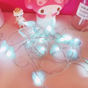 LED Fairy Lights Love Heart Lantern Navidad String Lights Holiday Lighting Bedroom Home Decoracion 3m 20LEDs(Blue)