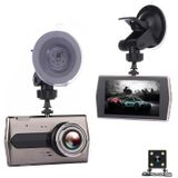 H600 4 inch Front and Rear Dual-recording HD 1080P Night Vision Driving Recorder Support Loop Recording / Parking Monitoring