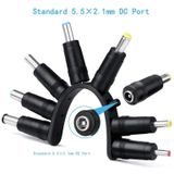 8 In 1 DC Power Cord USB Multi-Function Interchange Plug USB Charging Cable(Black)