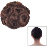 Wig Ball Head Flower Hairpin Hair Bag Wig Headband for Bride(Coffee)