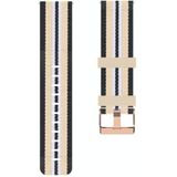 For Garmin Vivoactive 3 Nylon Strap(Black Beige)