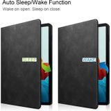 For Samsung Galaxy Tab S7 (2020) T870 Cowhide Texture TPU Tablet Horizontal Flip Leather Case with Holder & Sleep / Wake-Up Function & Pen Slot(Black)