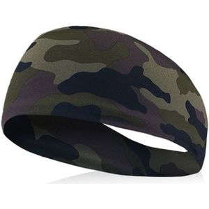 Absorbent Cycling Yoga Sport Sweat Headband Men Sweatband For Men and Women Yoga Hair Bands Head Sweat Bands Sports Safety(Camo)