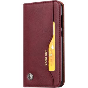 Knead Skin Texture Horizontal Flip Leather Case for Huawei Honor 9 Lite / Honor 9i  with Photo Frame & Holder & Card Slots & Wallet(Wine Red)