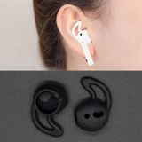 Draadloze Bluetooth koptelefoon Silicone Ear Caps afdekhoesjes voor Apple AirPods (zwart)