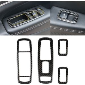 4 PCS Car Window Lift Switch Panel Carbon Fiber Decorative Sticker for Jeep Grand Cherokee