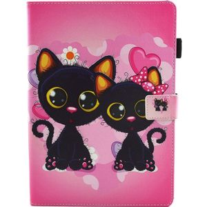 For iPad Pro 10.5 inch Two Cats patterns Horizontal Flip Leather Protective Case with Holder & Card Slots & Sleep