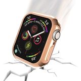 For Apple Watch Series 5 & 4 40mm Plating TPU Round Hole Hollowing Protective Case(Rose Gold)