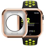 For Apple Watch Series 5 & 4 40mm Plating TPU Round Hole Hollowing Protective Case(Rose Gold)