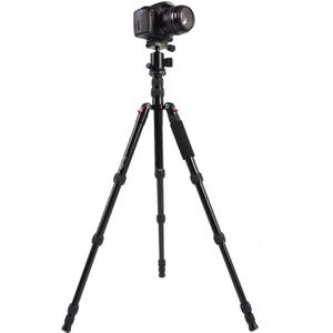 Triopo MT-2505C Adjustable Portable Aluminum Tripod with NB-1S Ball Head for Canon Nikon Sony DSLR Camera(Black)