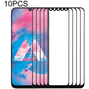 10 PCS Front Screen Outer Glass Lens for Samsung Galaxy A40s (Black)