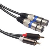 366156-15 2 RCA Male to 2 XLR 3 Pin Female Audio Cable  Length: 1.5m