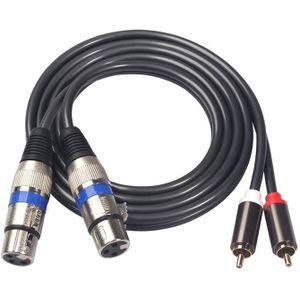 366156-15 2 RCA Male to 2 XLR 3 Pin Female Audio Cable  Length: 1.5m