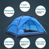 Desert&Fox Outdoor Travel Camp Tent Beach Automatic Easily Building Tent for 3-4 People(Sky Blue)