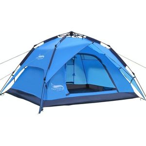 Desert&Fox Outdoor Travel Camp Tent Beach Automatic Easily Building Tent for 3-4 People(Sky Blue)