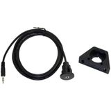 1m Car Truck Dashboard Flush Mount 3.5mm 1/8 AUX Audio Jack Extension Cable Kit(Black)