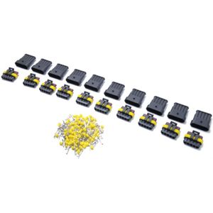 10 Sets 5 Pin Way Sealed Waterproof Electrical Wire Connector Plug Terminal Car Auto Set