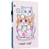 For Huawei MediaPad T5 10.1 inch Animal Pattern Horizontal Flip Leather Case with Holder & Card Slots & Photo Frame(Cat Brothers)