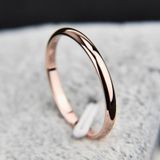 Female Stainless Steel Titanium Steel Ring  Ring Size:8(Rose Gold)