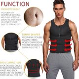 Neoprene Men Sport Body Shapers Vest Waist Body Shaping Corset  Size:M(Black)