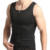 Neoprene Men Sport Body Shapers Vest Waist Body Shaping Corset  Size:M(Black)