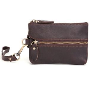 Waist-Hanging Hand-Held Leisure Key Case Multi-Function Coin Purse( Chocolate)