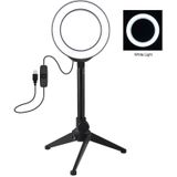 PULUZ 4.7 inch 12cm Ring Light + Desktop Tripod Selfie Stick Mount USB White Light LED Ring Vlogging Photography Video Lights Kits(Black)