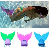 Mermaid Swim Fin Adjustable Diving Monofin Swimming Foot Flipper for Kids (Blue)